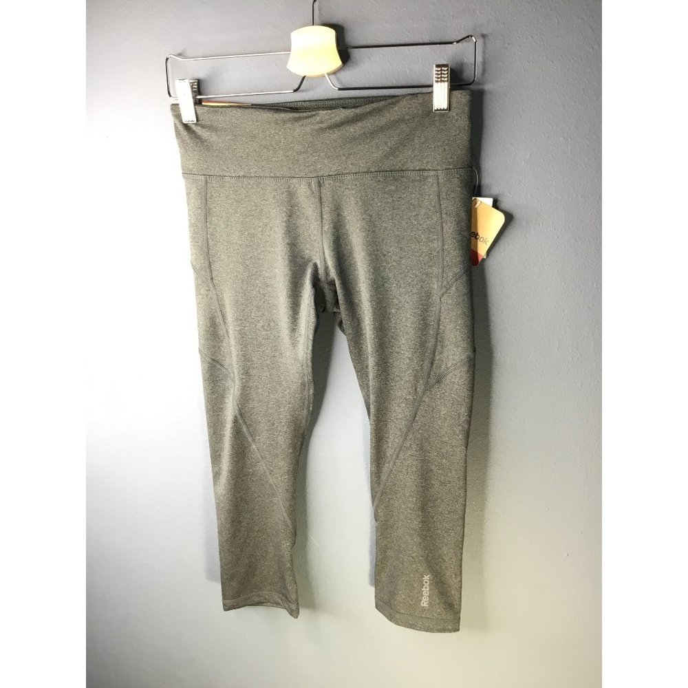 Reebok Skinny Capri Sport Charcoal Heather CORSAIRE Size S